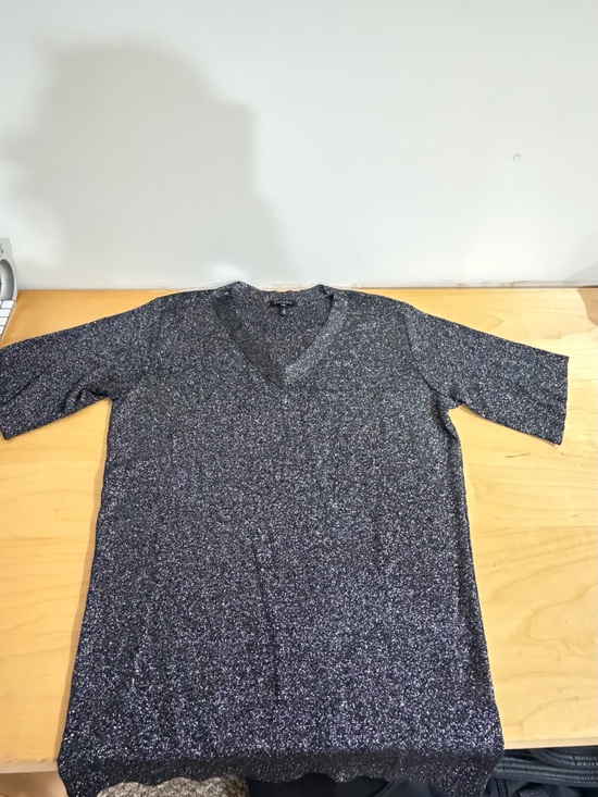 Escada Other - Women’s ESCADA black and silver metallic V-neck Sweater
